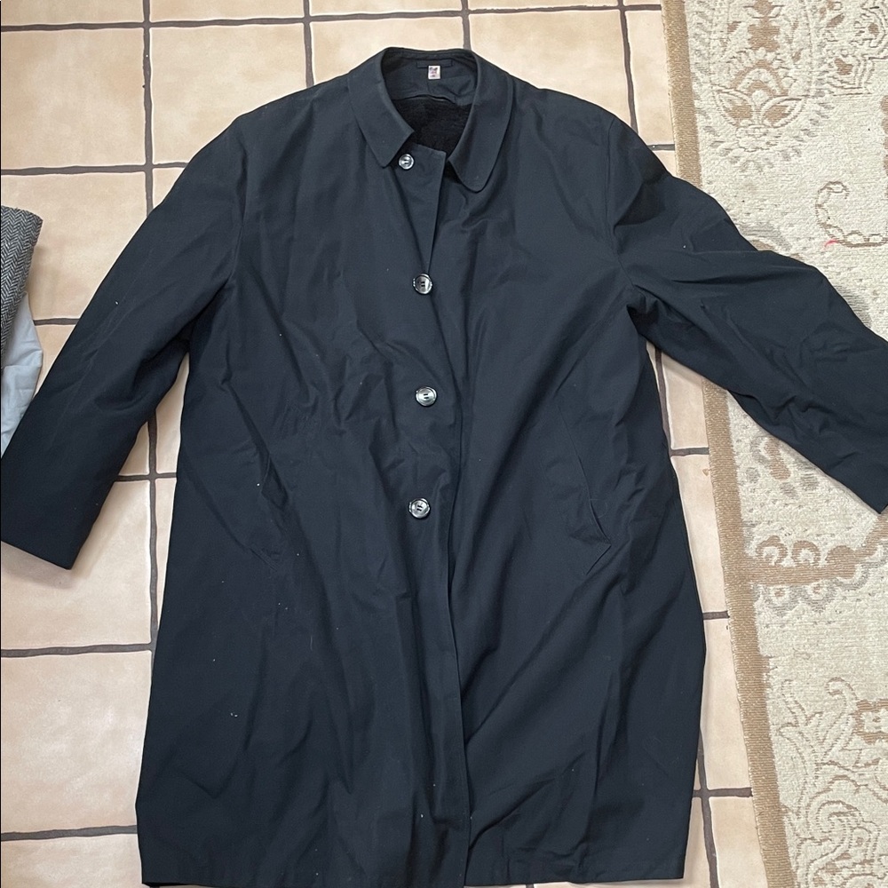 Black Button-Up Trench Coat